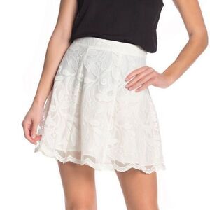 Show Me Your Mumu NWT White Embroidered French Mini Skirt Size Small